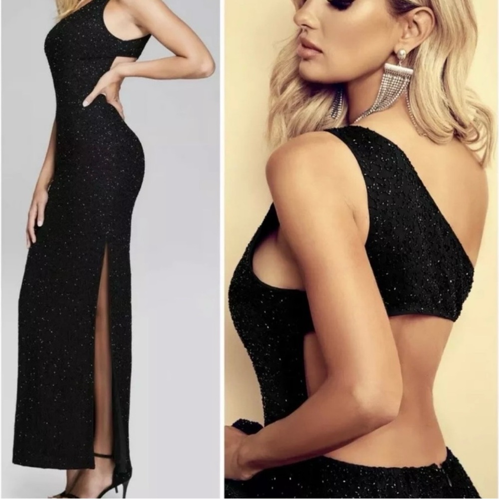 Guess Marciano Black Beaded Gown